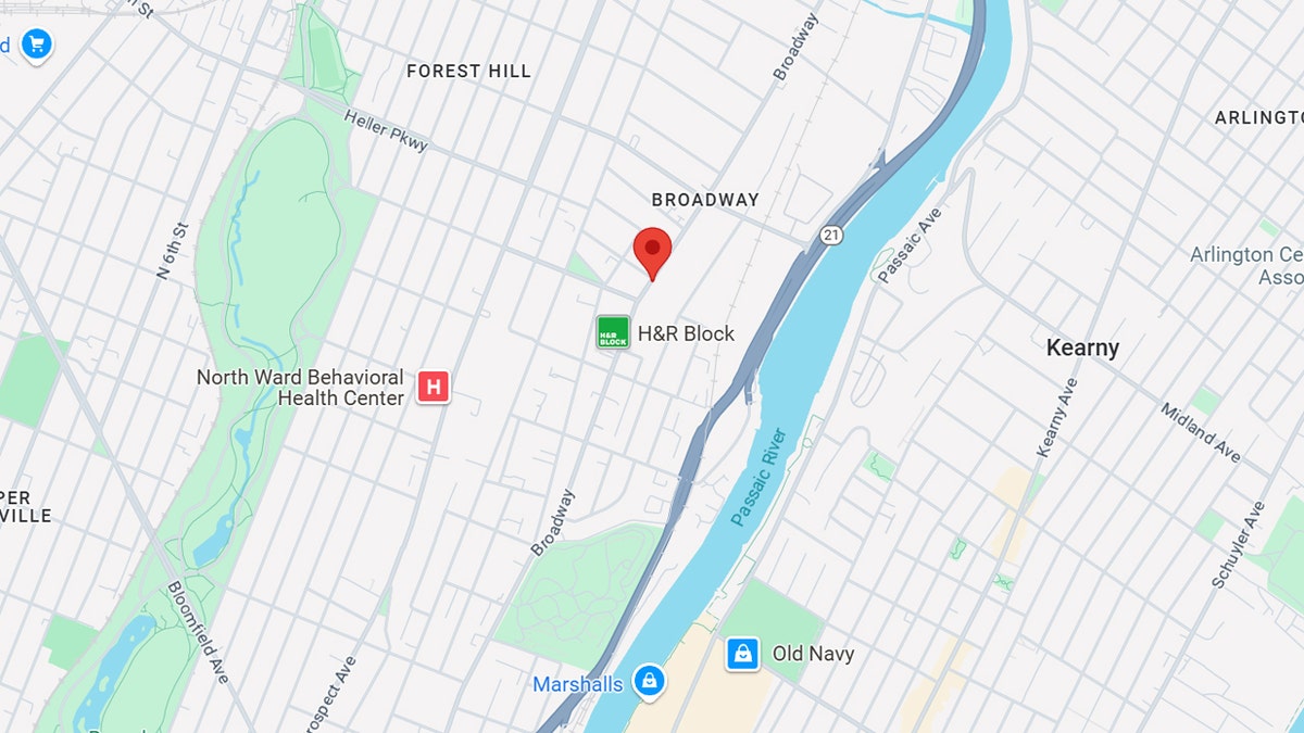 Vue carte du tournage de Newark