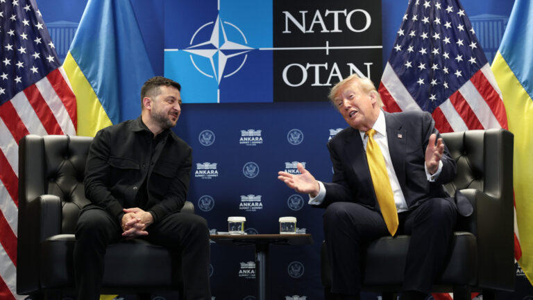 Trump quitte le sommet en louant « l&rsquo;unification » de l&rsquo;OTAN et en faisant flotter des Patriots fabriqués en Ukraine